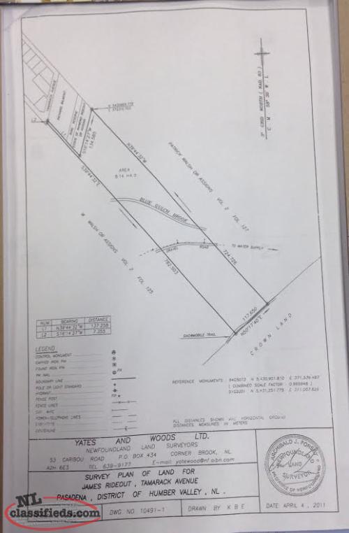 LAND FOR SALE Pasadena, Newfoundland Labrador NL Classifieds