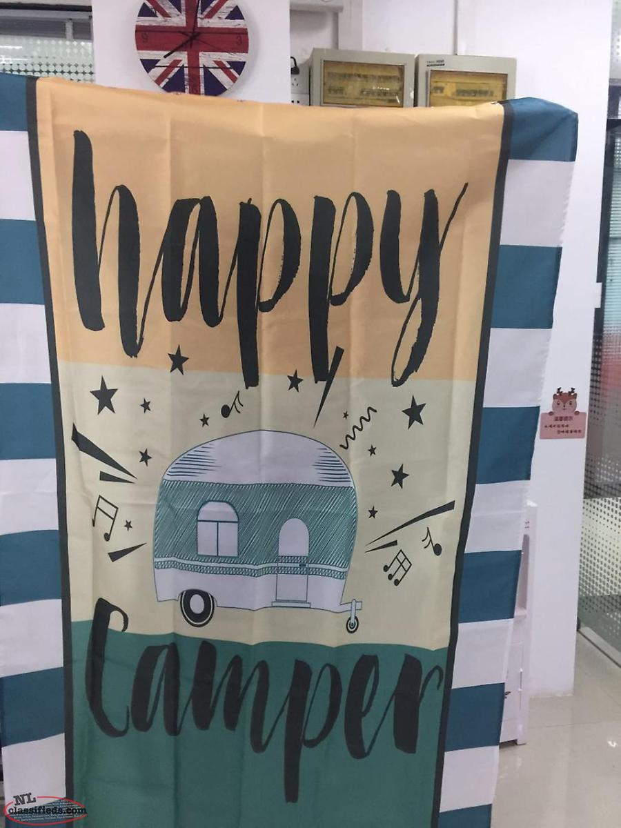 Happy Camper Shower Curtain Perfect For Campers Rvs