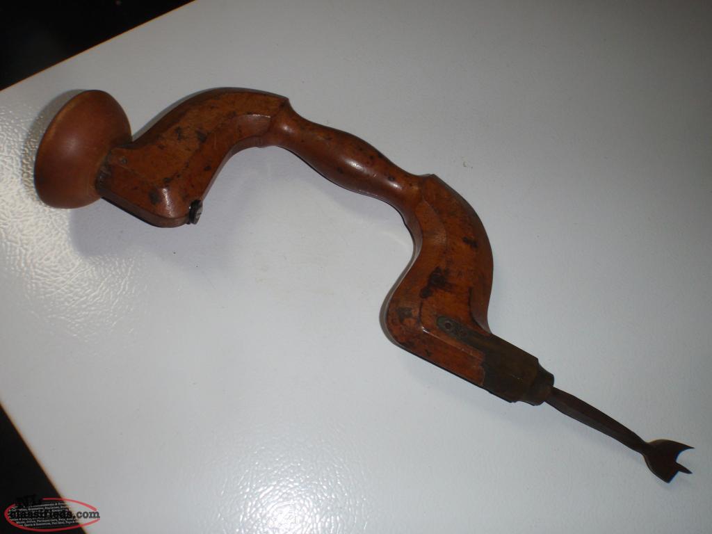 ANTIQUE WOODEN BRACE AND BIT Grand Falls Windsor, Newfoundland