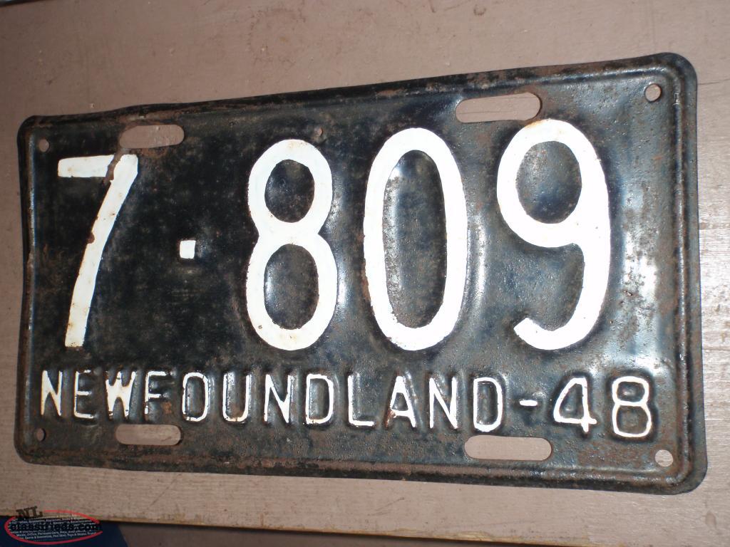 1948 newfoundland licence plate Grand Falls Windsor, Newfoundland
