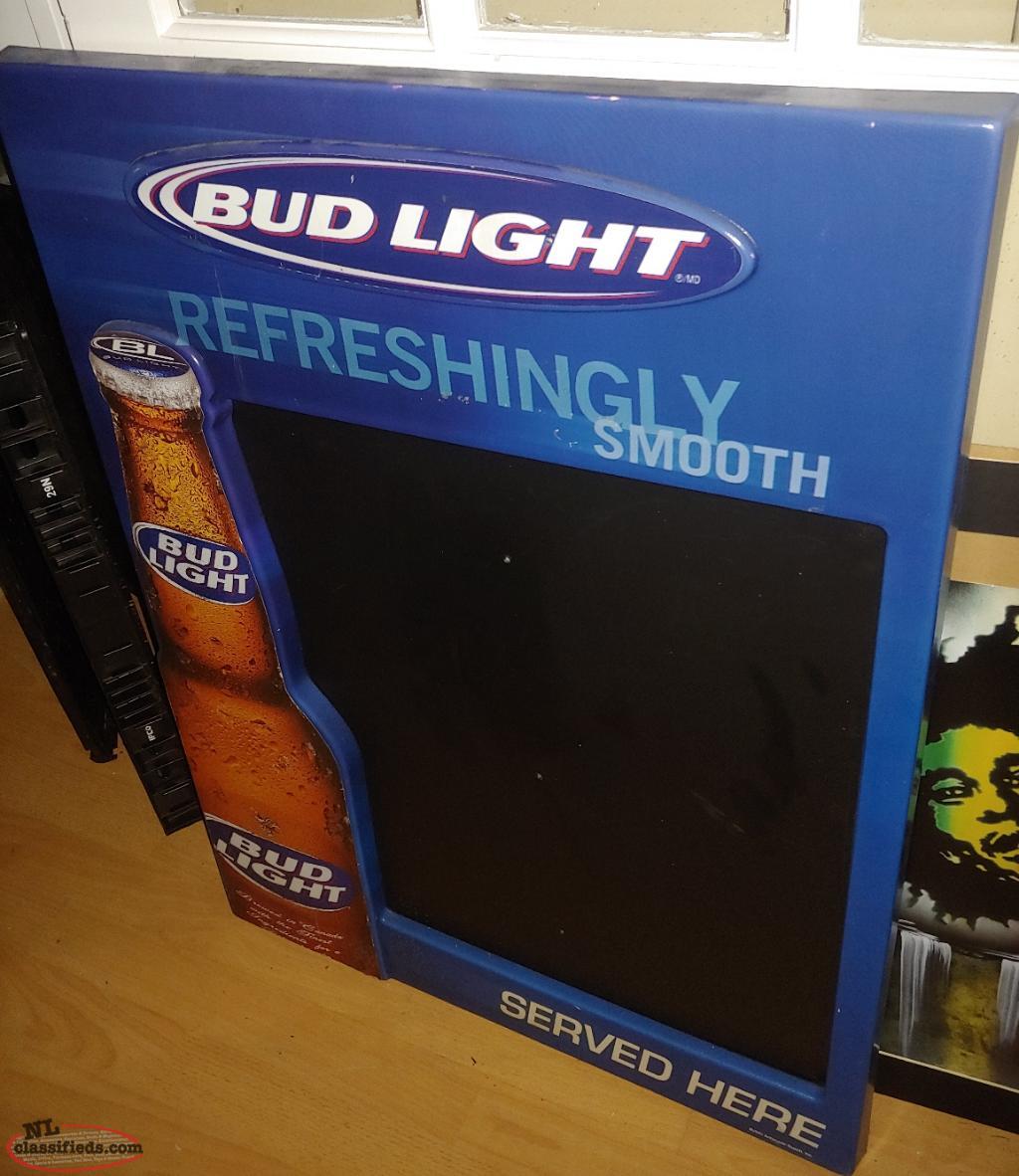 Large Vintage Bud Light Beer Chalkboard Bar Sign St John S Newfoundland Labrador Nl Classifieds