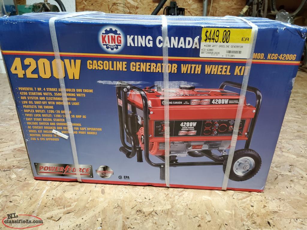 4200W King Canada Generator Torbay, Newfoundland Labrador NL