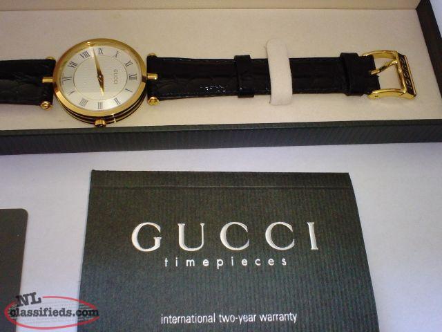 Gucci 2040-M Swiss Gold Plated White 