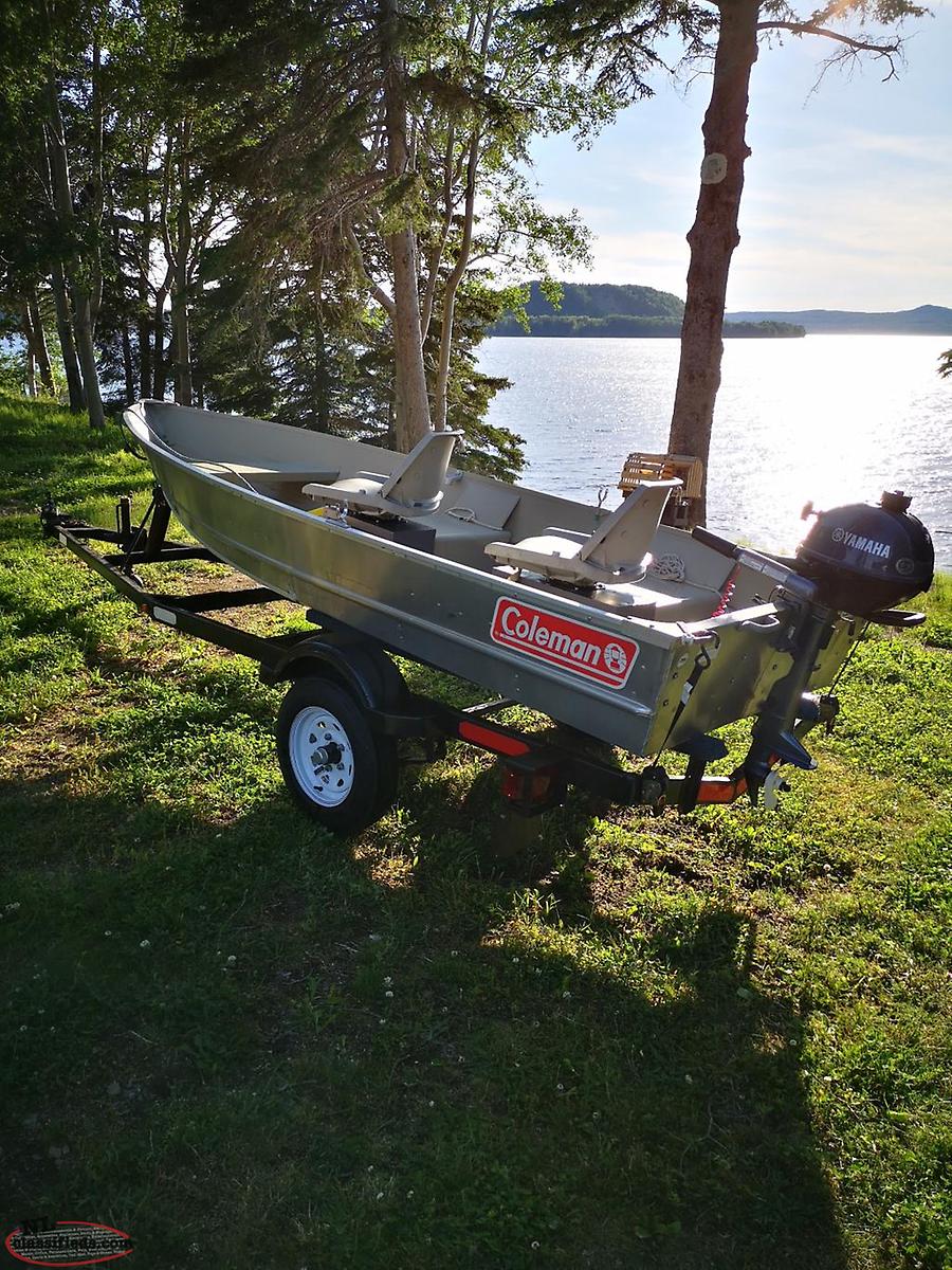 12 foot Aluminum Coleman Boat ,motor and Trailer Laurenceton