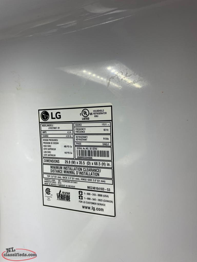 LG Refrigerator Model LFD22786ST/01 Gander, Newfoundland Labrador