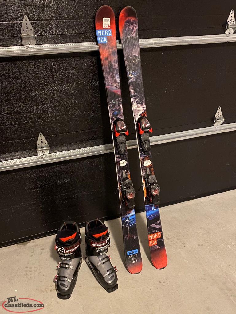 148 cm twintip downhill skis and boots Logy Bay, Newfoundland