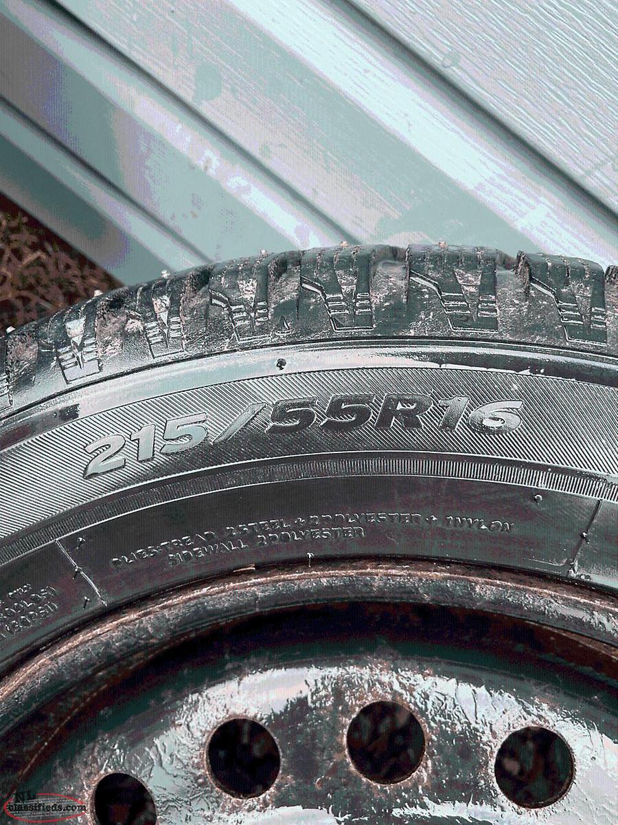 255/55R16 Studded winter tires on steel rims Tors Cove, Newfoundland
