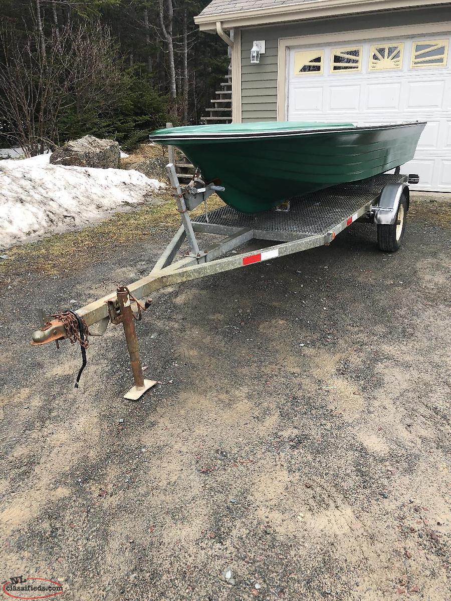 Fibreglass Boat And Galvanized Trailer Riverhead Harbour Grace